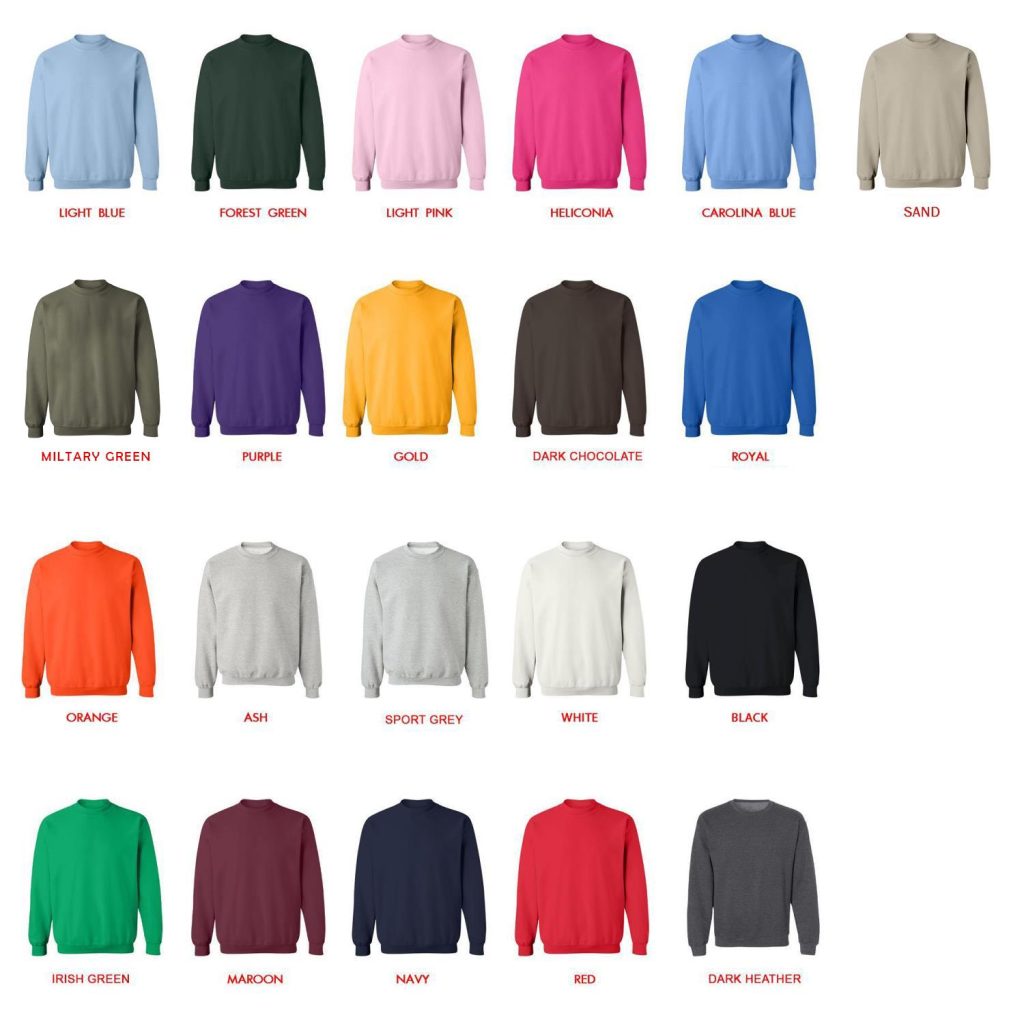 sweatshirt color chart - Jschlatt Store